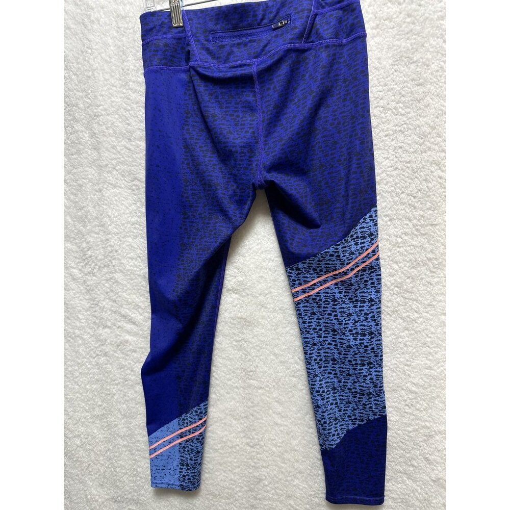 Athleta Asym Camo Sonar 7/8 Leggings Cobalt Blue Stripe Pocket Compression SZ‎ S - Picture 4 of 11